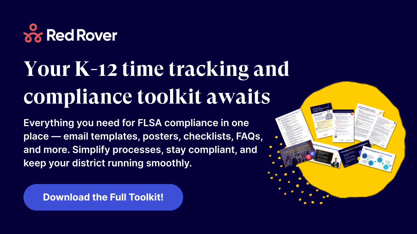 Your K-12 time tracking and compliance toolkit awaits Banner